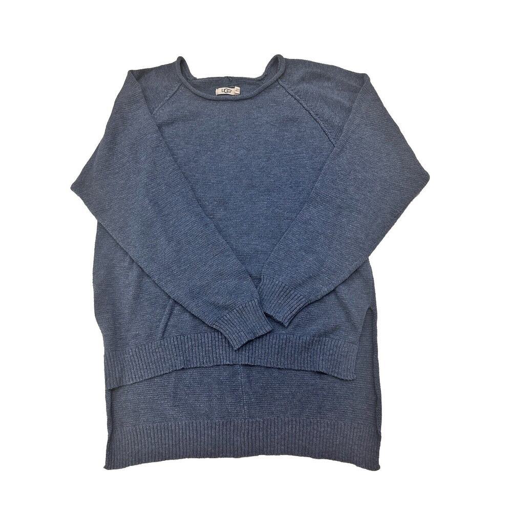 UGG Women’s Sz Medium Crew Neck Pullover Sweater Knit Oversized Lagenlook Blue